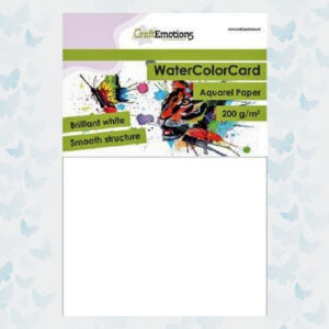 CE WaterColor Card - Briljant Wit - 200gr-A5-001286/3320