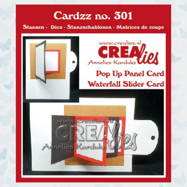 CreaLies Snijmallen Cardzz Waterval Schuifkaart CLCZ301