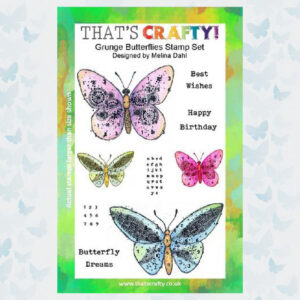 That‘s Crafty! Clearstamp A5 - Grunge Butterflies 104962