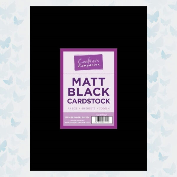 Crafter's Companion Matt Black Cardstock A4/40 Vellen (CC-MATTBL)