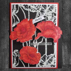 My Favorite Things Poppies Background Rubber Stamp BG-103
