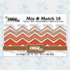 Crealies Mix & Match no. 15 Zigzag strips stiksteeklijn CLMix15