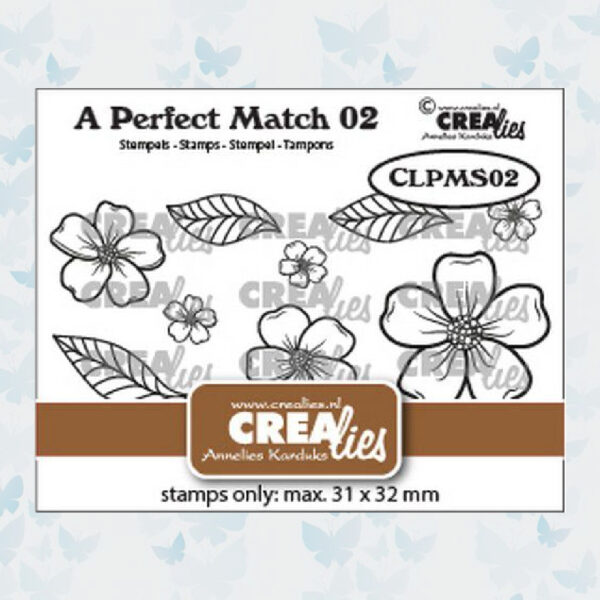 Crealies A perfect match stamps losse Bloemen A CLPMS02