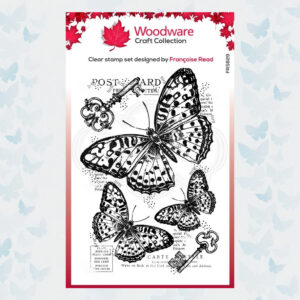 Woodware Clear Stamp Three Butterflies FRS829