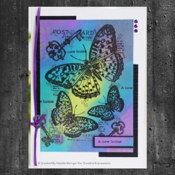 Woodware Clear Stamp Three Butterflies FRS829