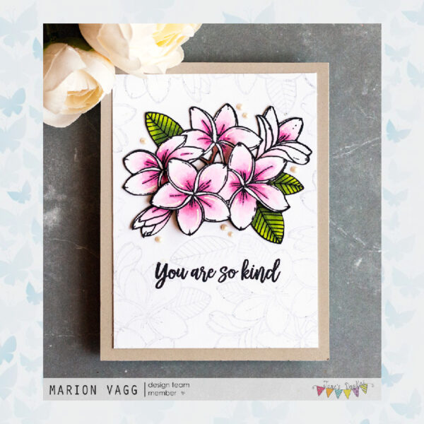 Jane's Doodles Clear Stamps Plumeria JD055