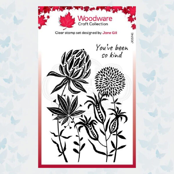 Woodware Clear Stamp Autumn Flowers JGS741