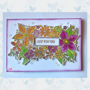 Julie Hickey Clear Stempels Bursting with Flowers JH1036