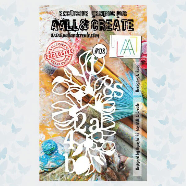 AALL & Create Stencil Hexagons & Buds AALL-PC-128