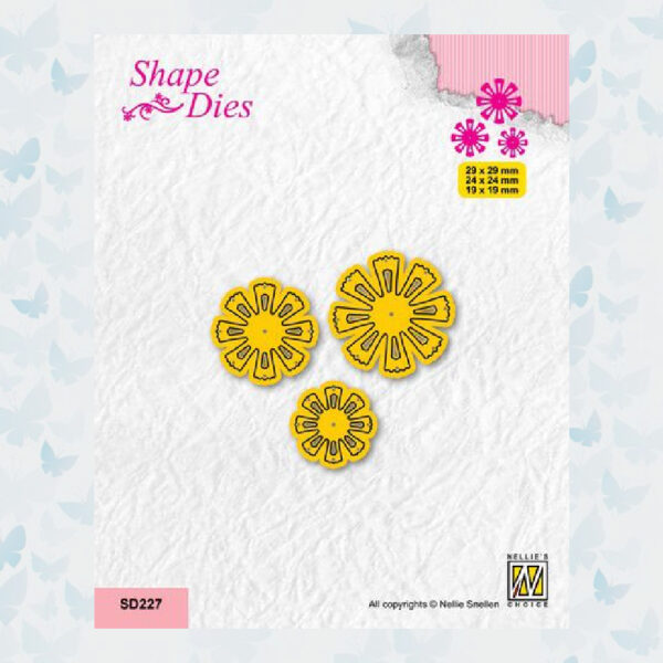 Nellies Choice Shape Die - set van 3 - Bloemen N°6 - SD227