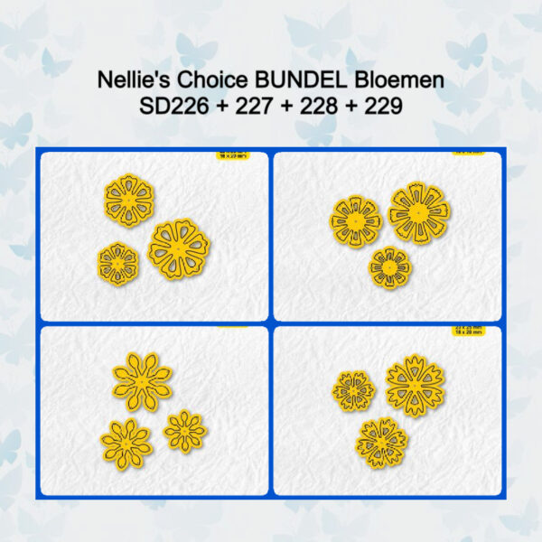 Nellies Choice Shape Die BUNDEL 4x Bloemen Set