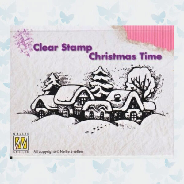 Nellies Choice Clear Stempel Chris.Time Besneeuwd Dorpje CT009