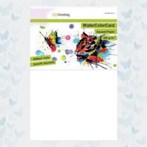 CraftEmotions Water Color Card - Briljant Wit A4 - 001286/3321 - 10 Vellen - 200 gr