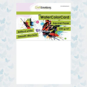CraftEmotions WaterColor Card - Briljant Wit A5 - 001286/3330 - 10 vellen - 350 gr