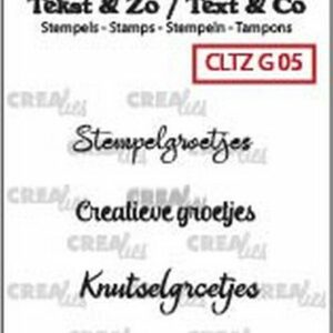 Crealies Clearstamp Tekst&Zo Groetjes 5 CLTZG05