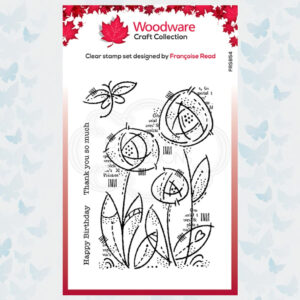 Woodware Clear Stempel Flower Blooms FRS854