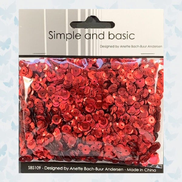 Simple and Basic Red Sequin Mix (SBS109)