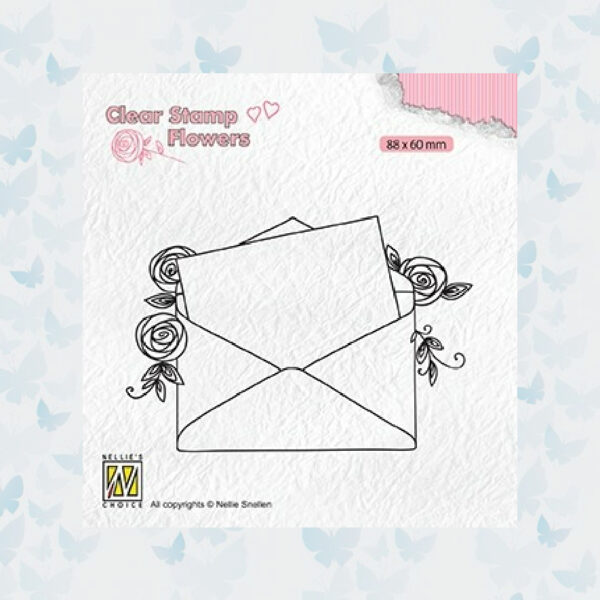 Nellies Choice Clear Stamps Flowers - Love Letter FLO023