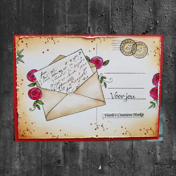 Nellies Choice Clear Stamps Flowers - Love Letter FLO023