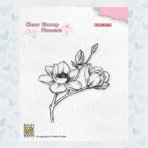Nellies Choice Clearstempel Flowers - Magnolia Tak FLO028