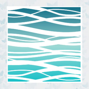 LDRS Creative Ocean Waves 13.5x13.5 cm Inch Stencil (LDRS3220)