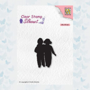 Nellies Choice Clearstempel - Silhouette Hechte vrienden SIL075