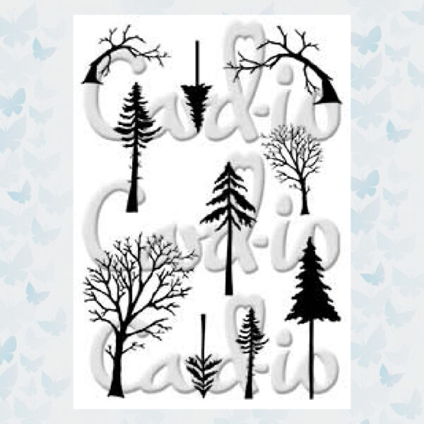 Card-io Clear Stempels Mini Tall Trees CCSTMIN-01