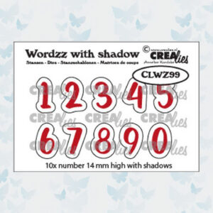 Crealies Wordzz Snijmallen met schaduw - Cijfers CLWZ99