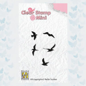 Nellie's Choice Mini clear stamps vogels MAFS002