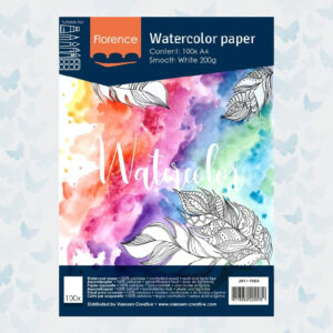 Florence Aquarelpapier Glad Wit A4-200gr-100vel 2911-7003