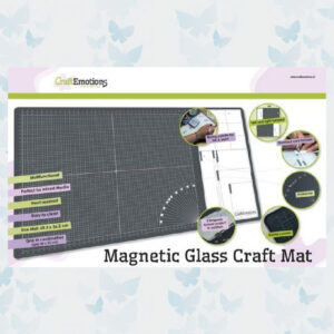 CraftEmotions Glass Craft Mat (60,3 x 36,2cm) magnetisch Tempered glass grid