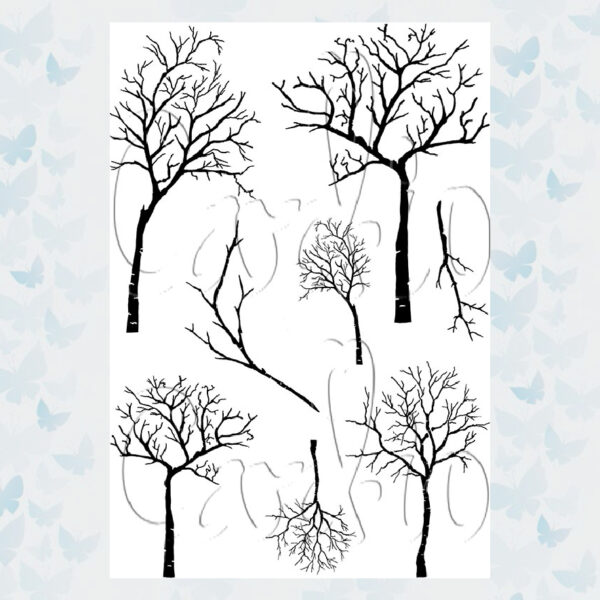 Card-io Clear Stempels Winter Trees CCSTWIN-10