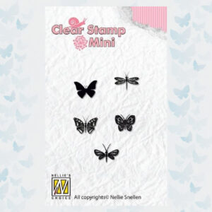 Nellie's Choice Mini clear stamps vlinders MAFS001