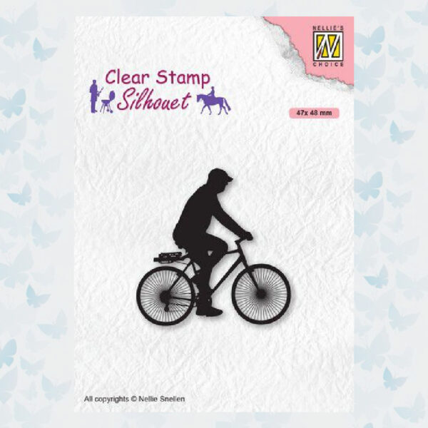 Nellies Choice Clearstempel - Silhouette Fietser SIL072