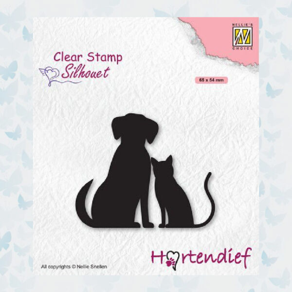 Nellies Choice Clear Stempel - Silhouette Pets - Vrienden SIL093