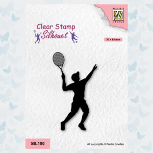 Nellies Choice Clearstempel - Silhouette - Sport Tennissen SIL100