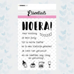 Studio Light Clear Stamp Tekst (NL) Hoera Essentials nr.523 STAMPSL523