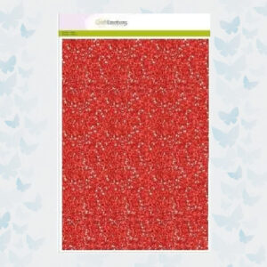 CraftEmotions Glitter Papier A4 Rood 001290/0145