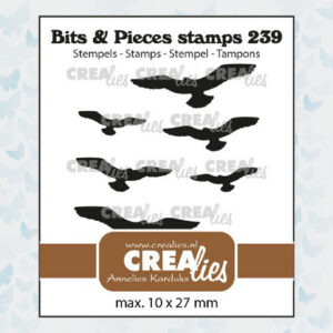 Crealies Clearstempel Bits & Pieces Vliegende vogels silhouet CLBP239