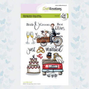 CraftEmotions Clear stempels Just Married Carla Creaties 130501/1699