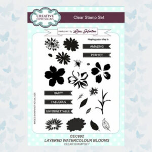Creative Expressions Clear Stamps Set Layered Watercolour Blooms CEC892