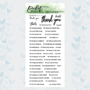 Picket Fence Studios Small Ways To Say Thank You Clear Stamps (S-147)