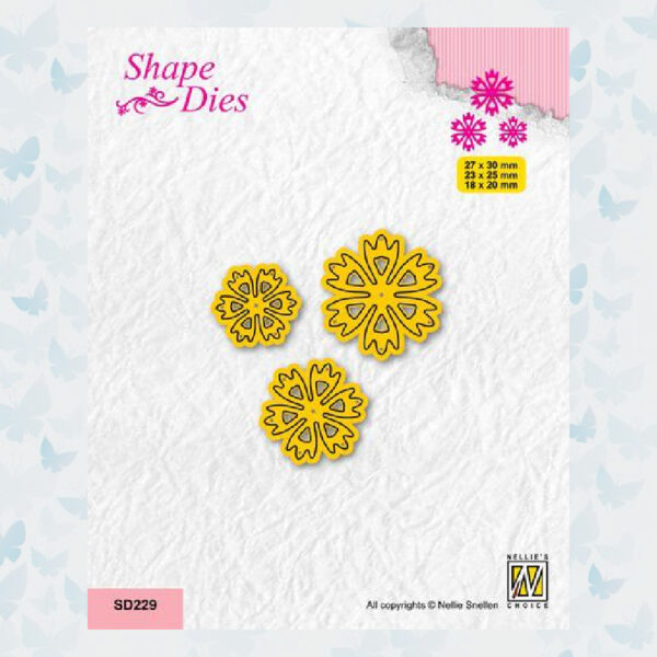 Nellies Choice Shape Die - set van 3 - Bloemen N°8 - SD229