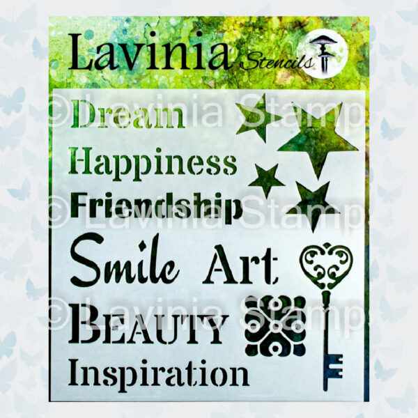 Lavinia Stencils Words 2 ST036