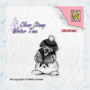 Nellies Choice Clearstamp - Winter Time Verlegen Sneeuwman WT005