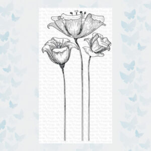 My Favorite Things Fine-Lined Floral Rubber Stamp (BG-119)
