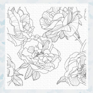 My Favorite Things Fanciful Roses Background Rubber Stamp (BG-120)