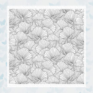 My Favorite Things Coral Flair Background Rubber Stamp (BG-121)