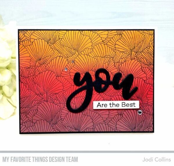 My Favorite Things Coral Flair Background Rubber Stamp (BG-121)