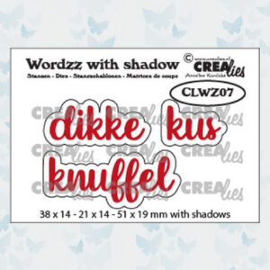 Crealies Wordzz Snijmallen met schaduw - Dikke Kus CLWZ07